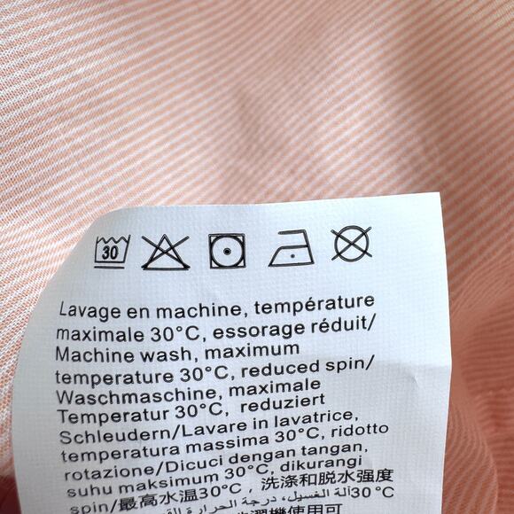 Galeries Lafayette Womens Blouse Top Size 36 / XS 100% Cotton Striped Peach - Picture 8 of 9